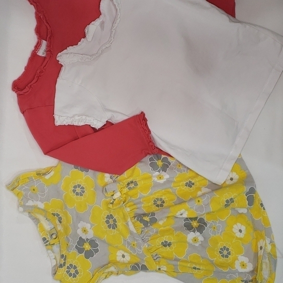 5/$30 CARTER'S Floral Dress/Tunic + H&M ruffle trim tops Cotton - Picture 1 of 5